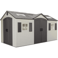 Lifetime 15 Ft. x 8 Ft. High-Density Polyethylene (Plastic) Outdoor Storage Shed with Steel-Reinforced Construction